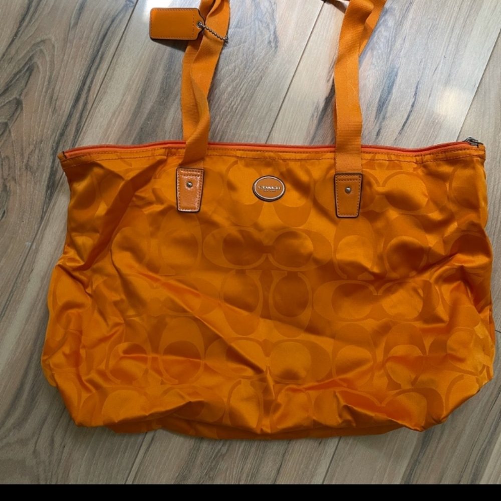 Coach Orange Weekender Bag